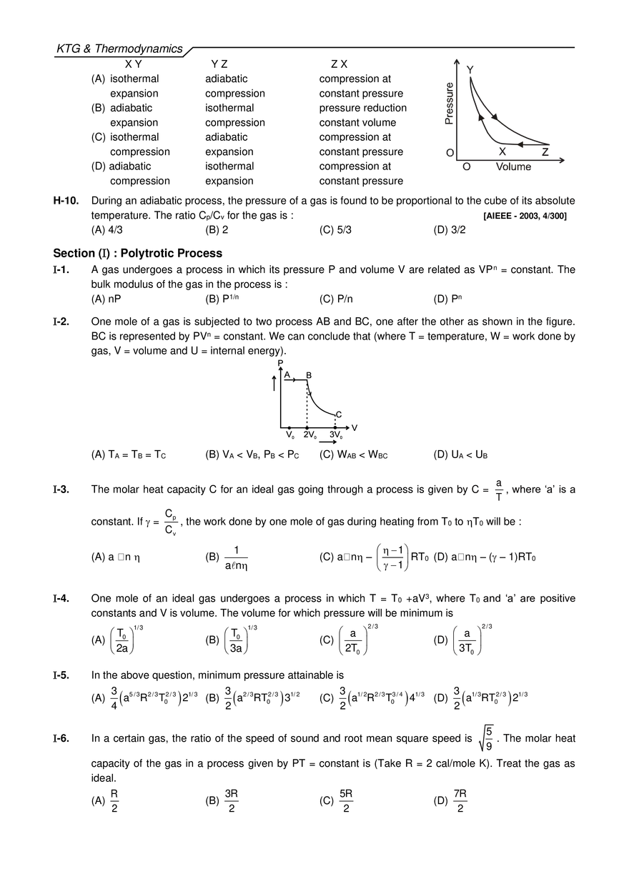 KTG & Thermodynamics Exercises - Page 3