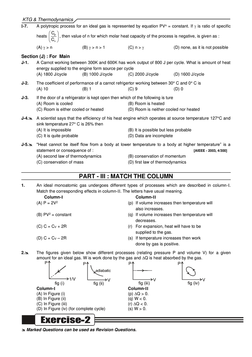 KTG & Thermodynamics Exercises - Page 4