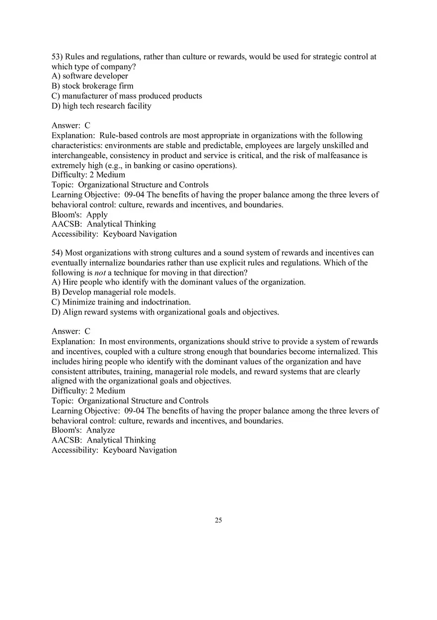 Chapter 9  Strategic Control and Corporate Governance Multiple Choice 3 - Page 1