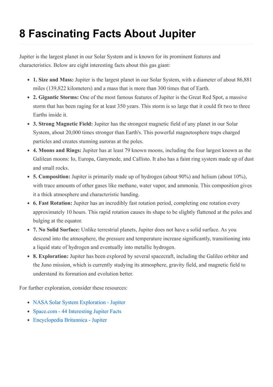 8 Fascinating Facts About Jupiter - Page 1