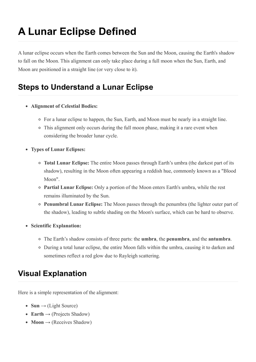 A Lunar Eclipse Defined - Page 1
