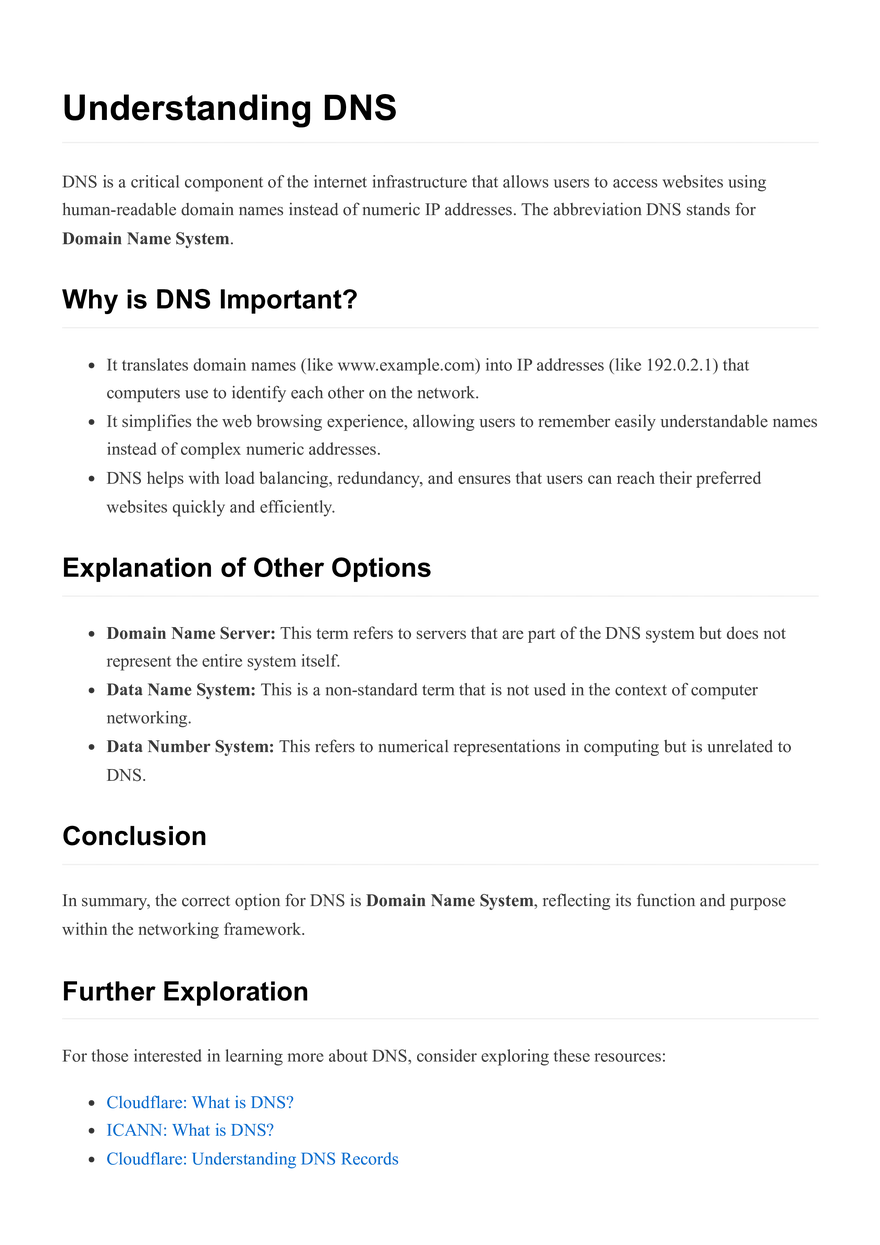 Why is DNS Important? - Page 1