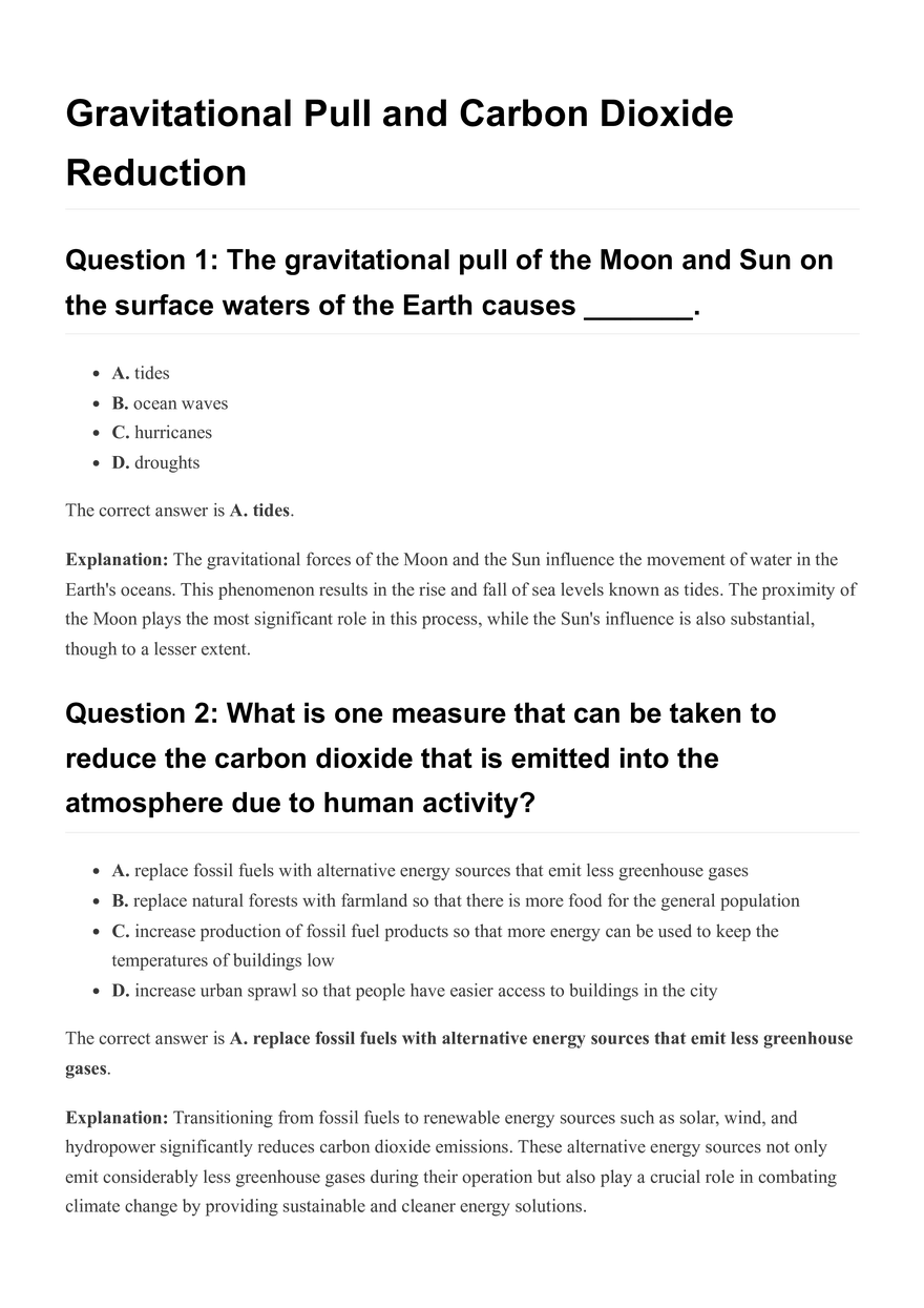Gravitational Pull and Carbon Dioxide Reduction - Page 1
