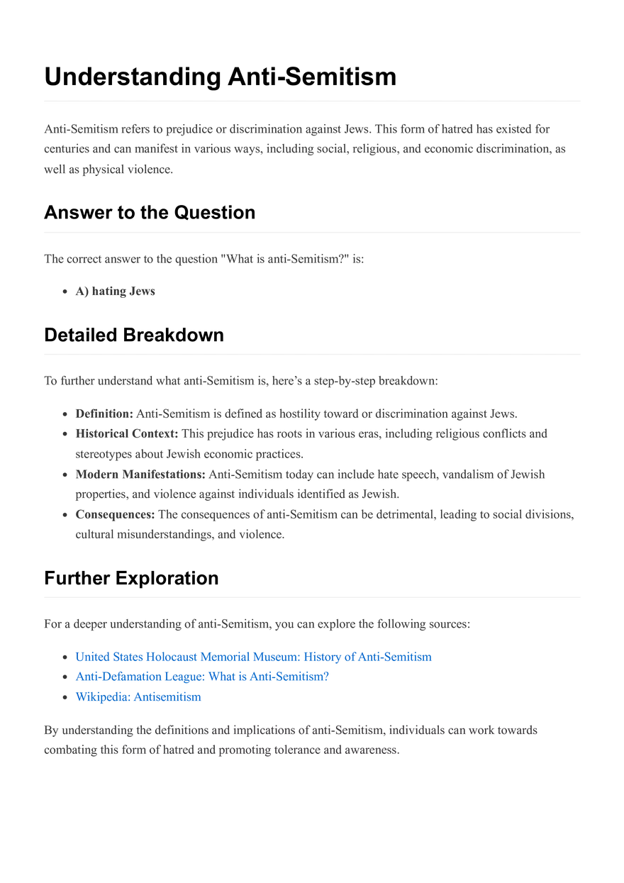 Understanding Anti-Semitism - Page 1