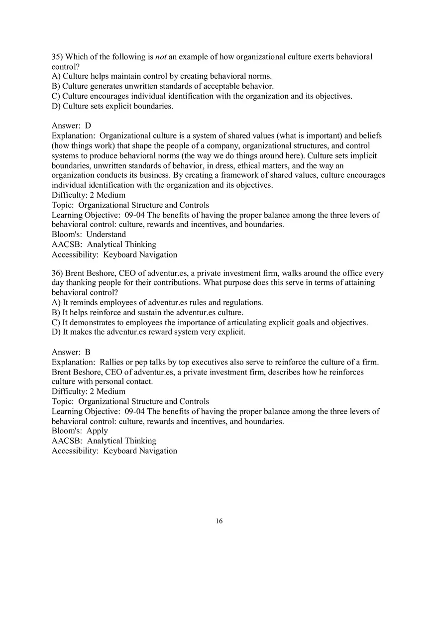 Chapter 9  Strategic Control and Corporate Governance Multiple Choice 1 - Page 8