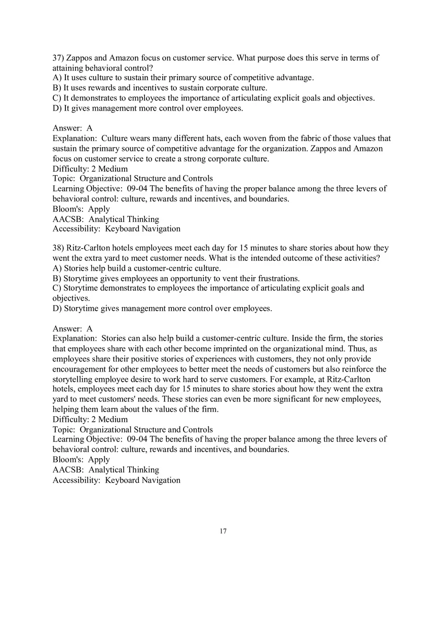 Chapter 9  Strategic Control and Corporate Governance Multiple Choice 2 - Page 1