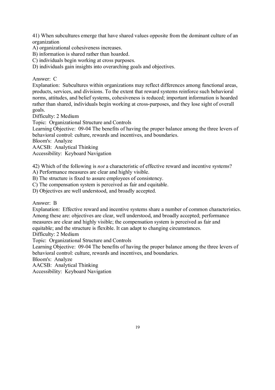 Chapter 9  Strategic Control and Corporate Governance Multiple Choice 2 - Page 3