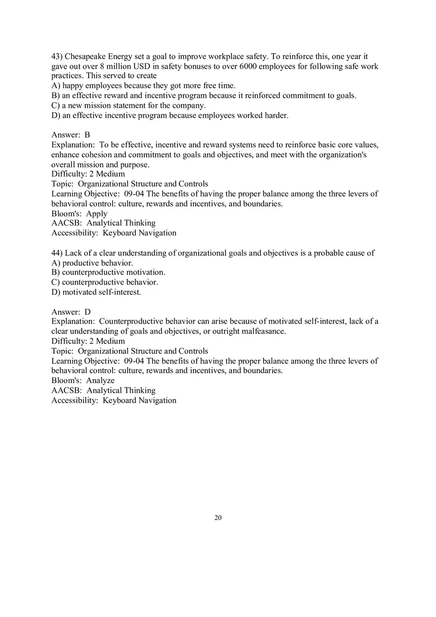Chapter 9  Strategic Control and Corporate Governance Multiple Choice 2 - Page 4
