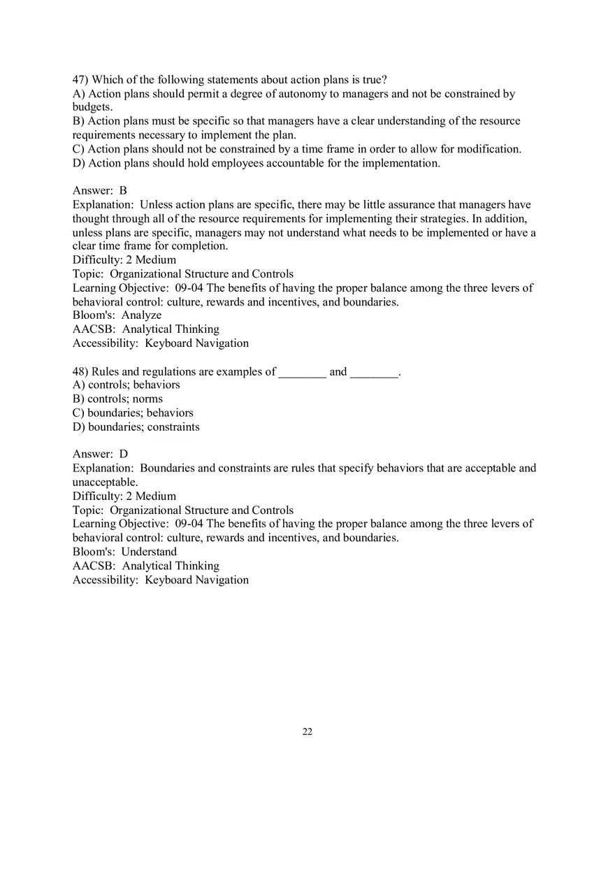 Chapter 9  Strategic Control and Corporate Governance Multiple Choice 2 - Page 6