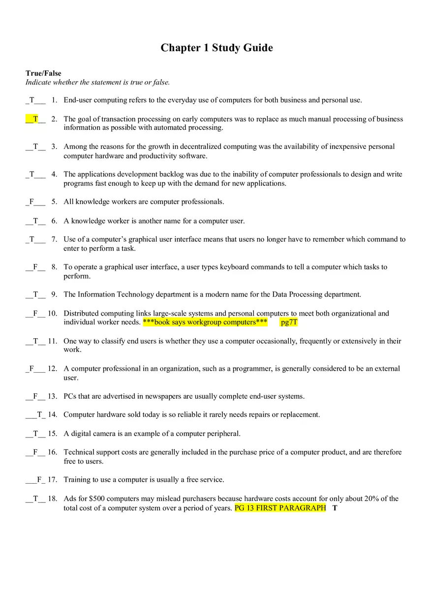 Chapter 1 Computers - Page 1