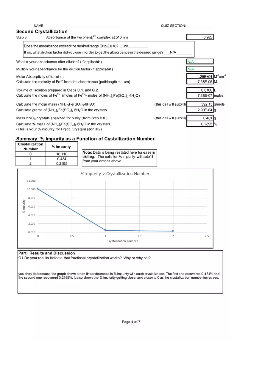 Data, Calculations, and Graphs - Page 3