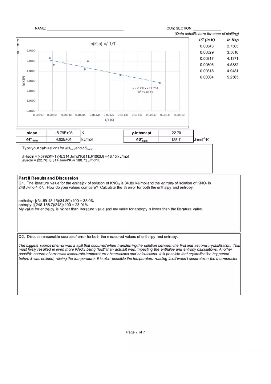 Data, Calculations, and Graphs - Page 6