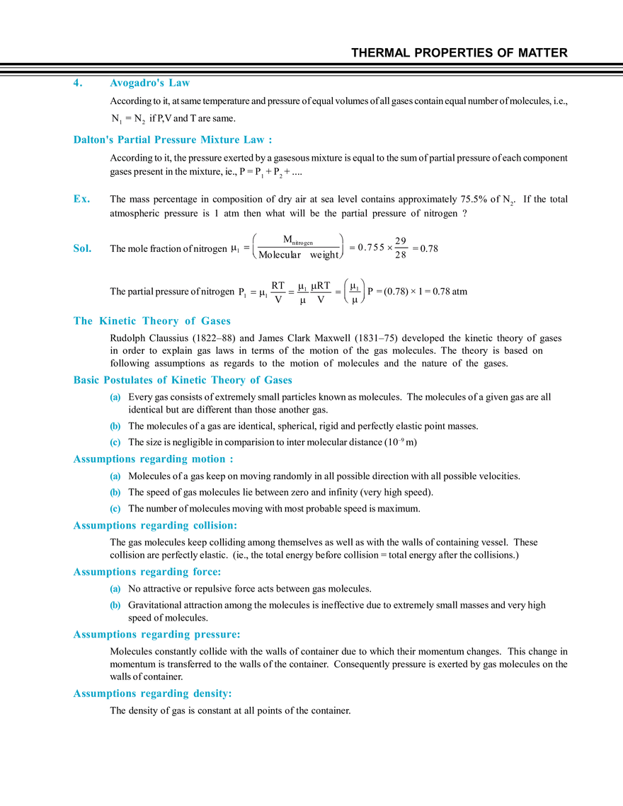 Kinetic Theory of Gases Notes - Page 9