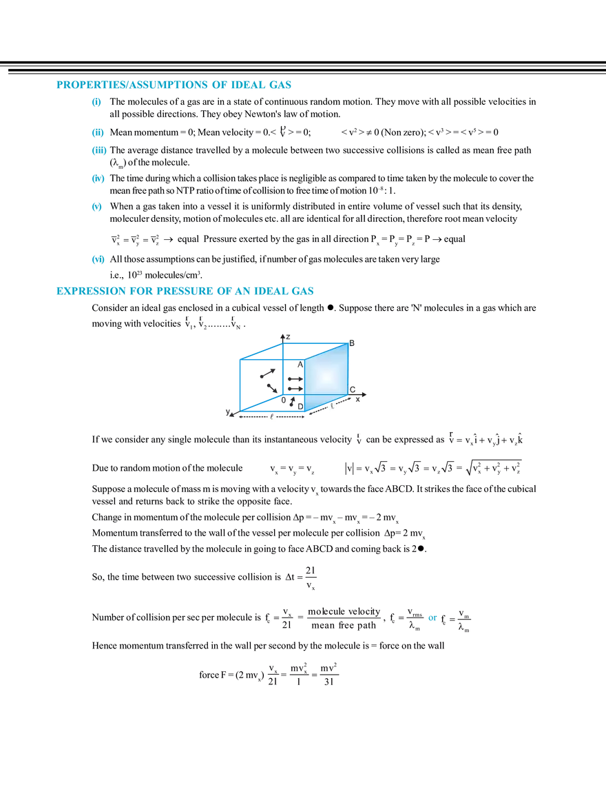 Kinetic Theory of Gases Notes - Page 10