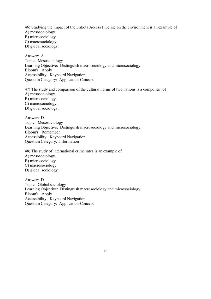 Chapter 01 Understanding Sociology Answers 2 - Page 7