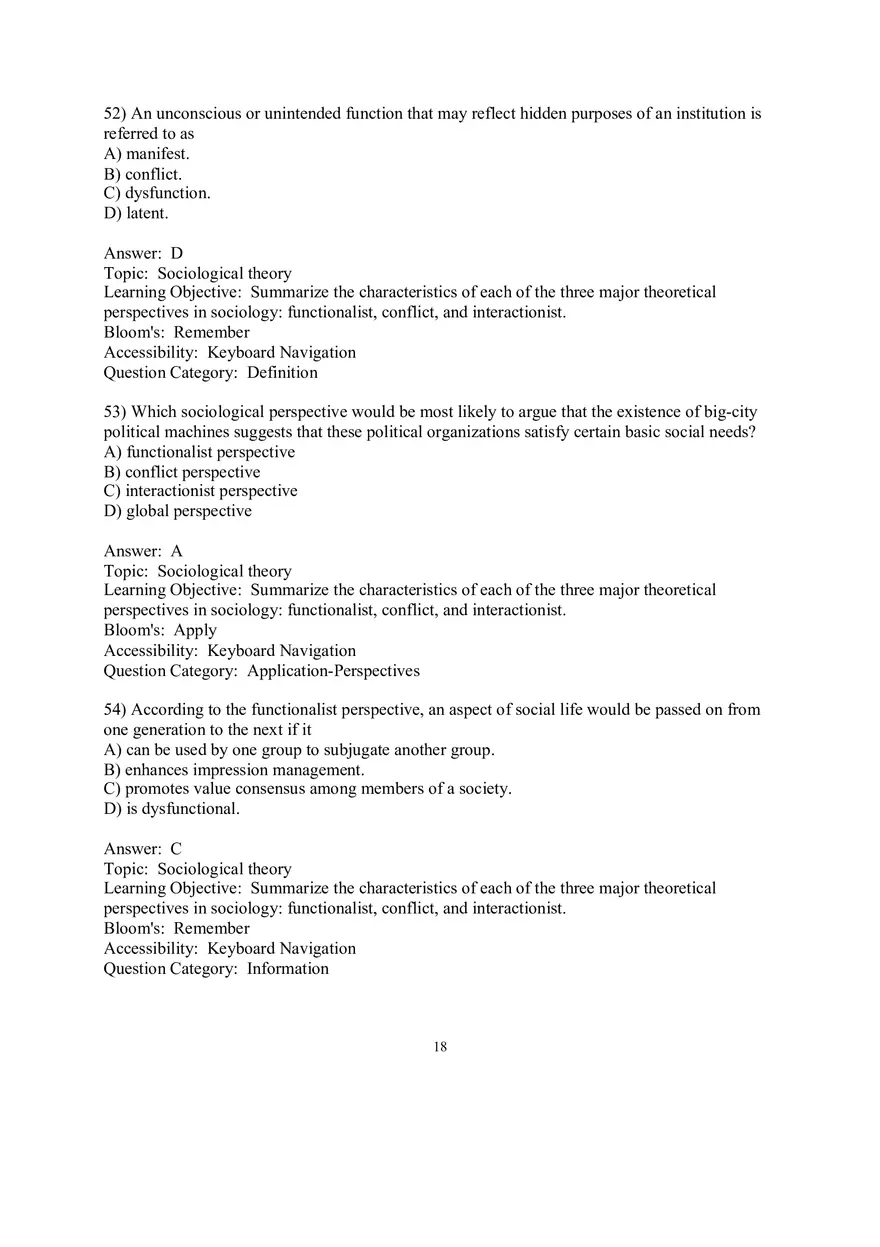 Chapter 01 Understanding Sociology Answers 2 - Page 9