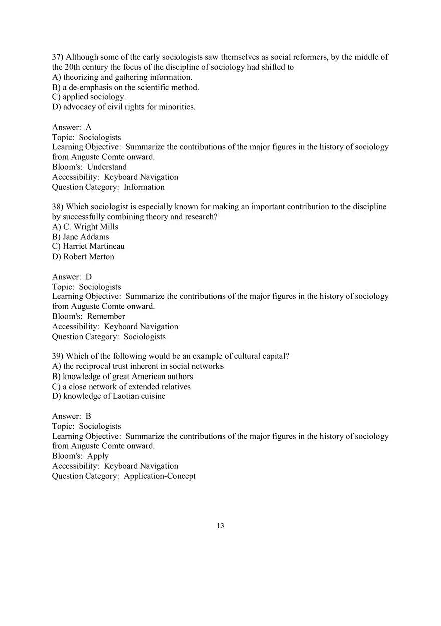 Chapter 01 Understanding Sociology Answers 2 - Page 4