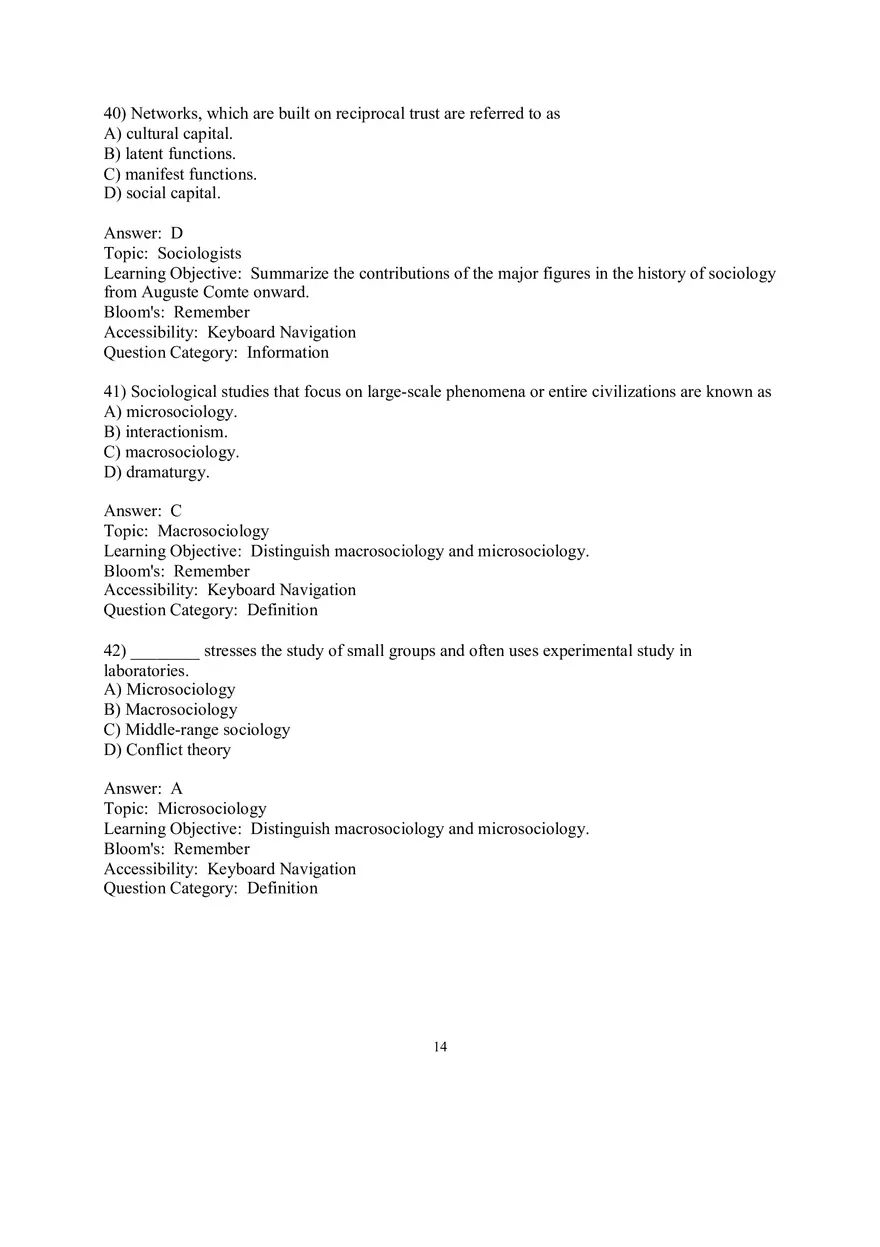 Chapter 01 Understanding Sociology Answers 2 - Page 5