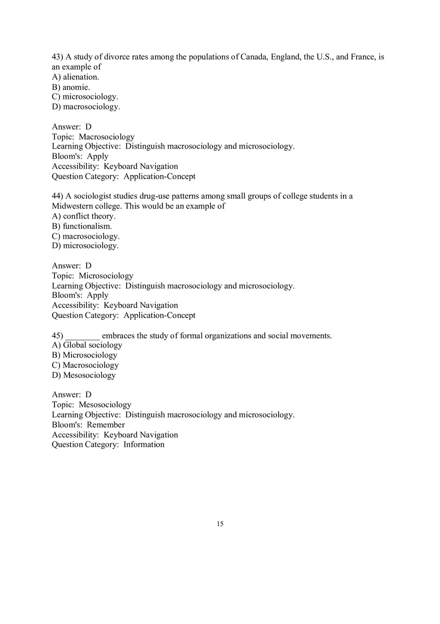 Chapter 01 Understanding Sociology Answers 2 - Page 6