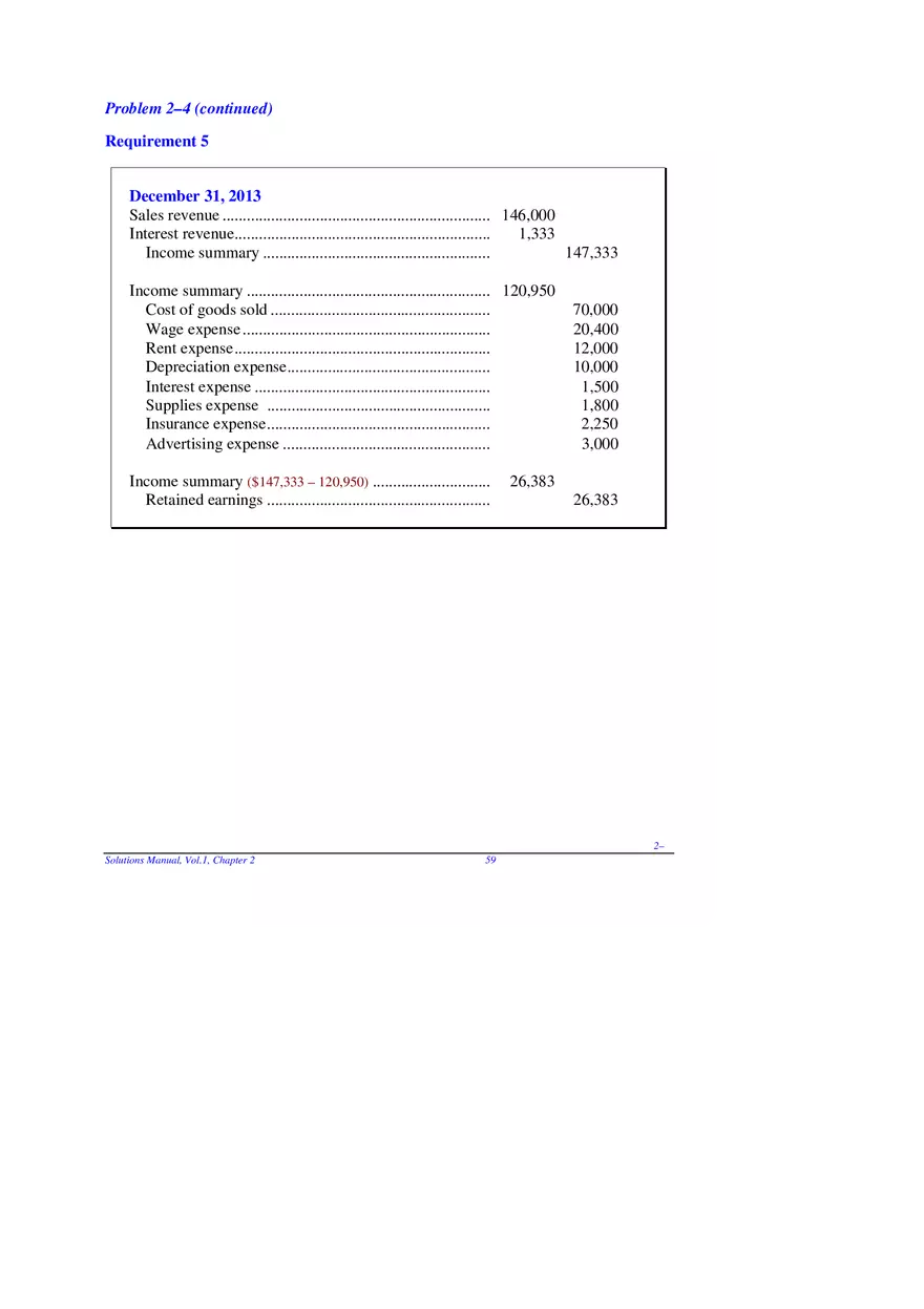 Chapter 2 Review of the Accounting Process Problem 2–4 - Page 9