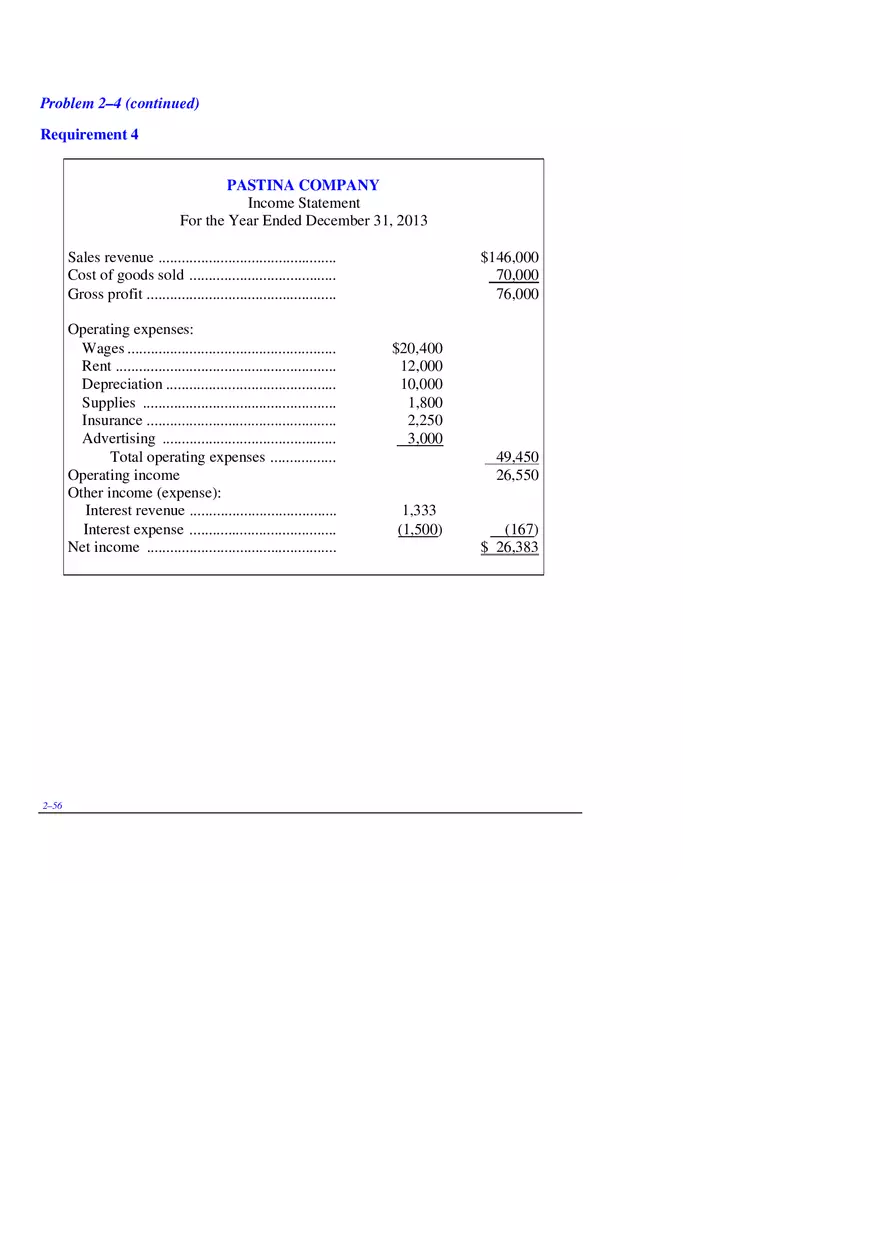 Chapter 2 Review of the Accounting Process Problem 2–4 - Page 6