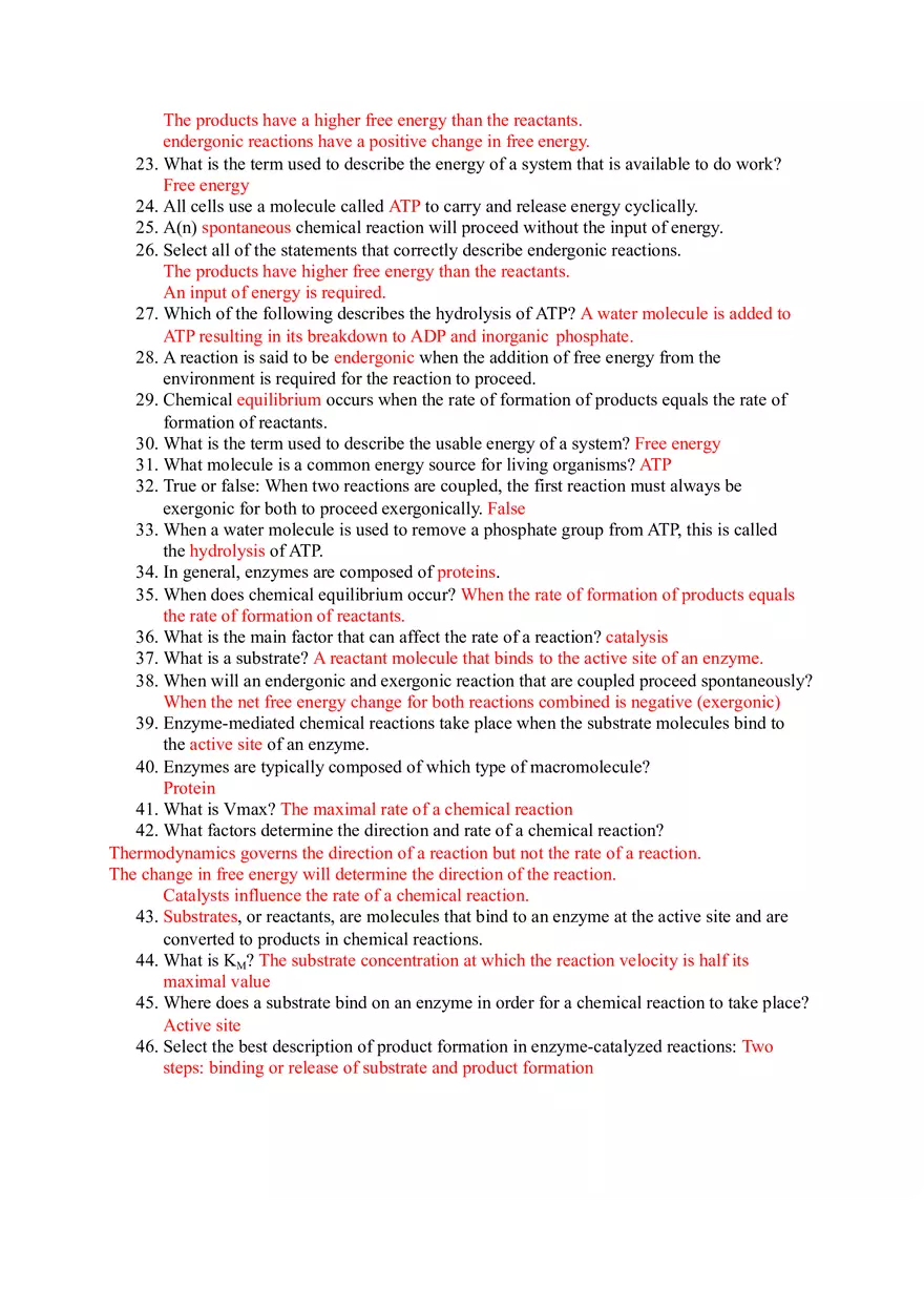 Select the True Statements About Endergonic Reactions - Page 2