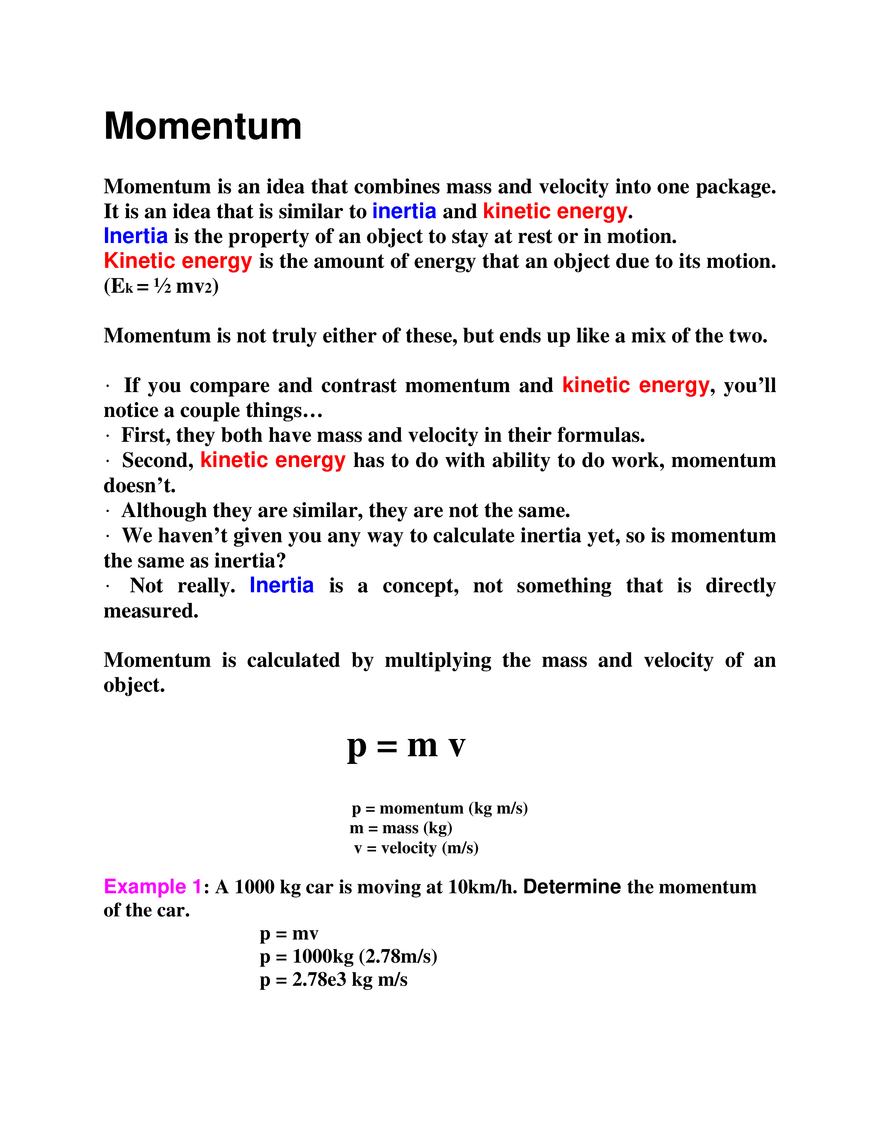 Momentum - Page 1