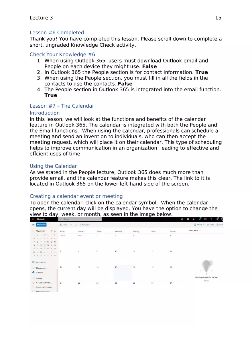 Lecture 3 - Microsoft Outlook - Page 7
