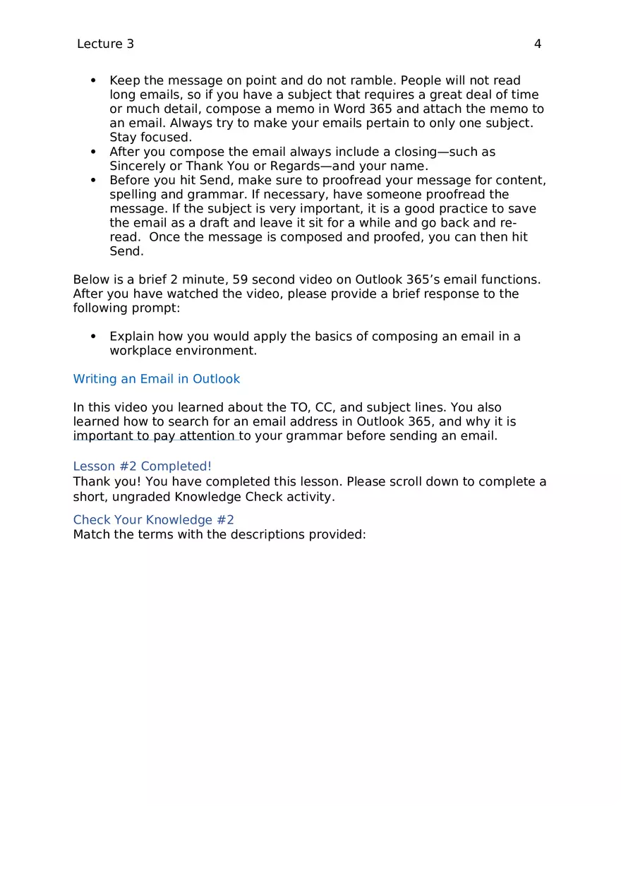 Lecture 3 - Microsoft Outlook - Page 12