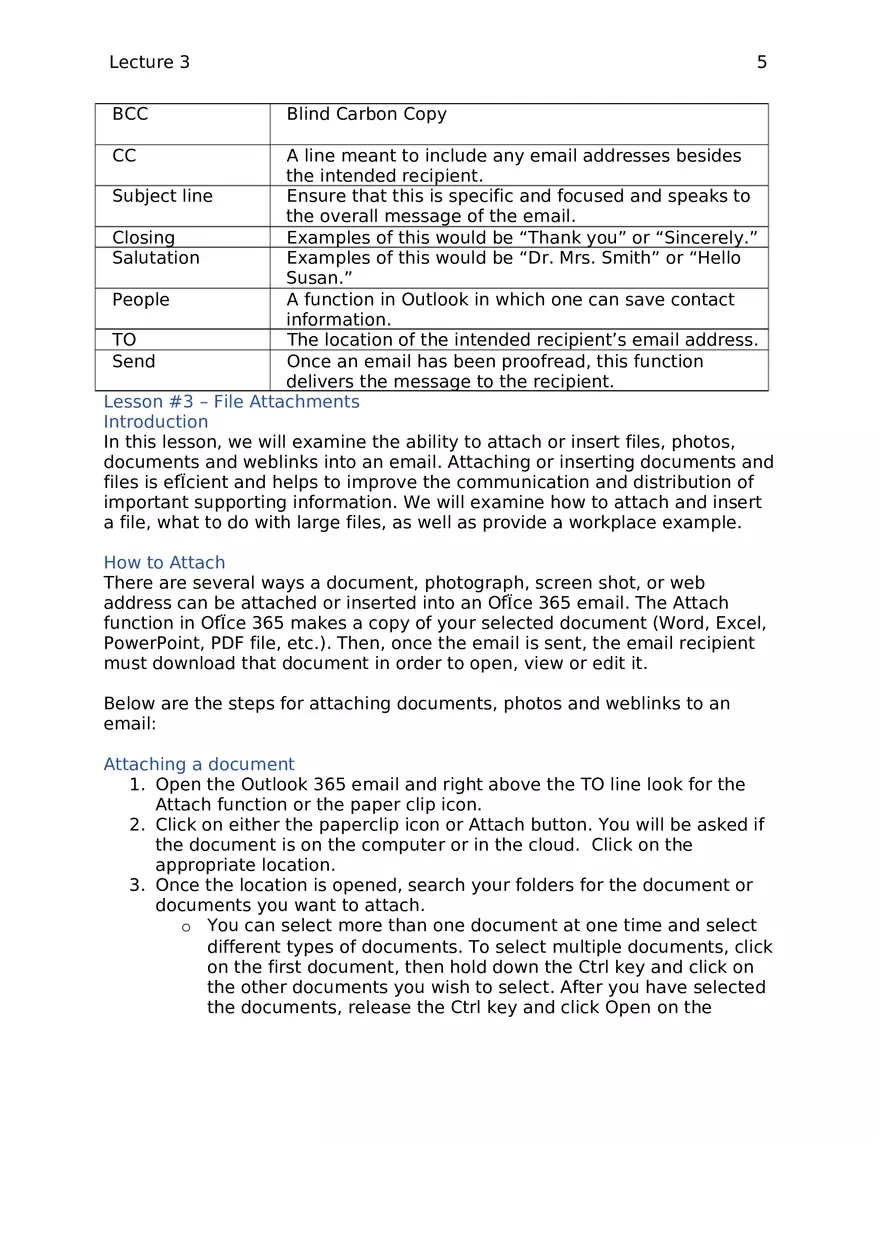 Lecture 3 - Microsoft Outlook - Page 13