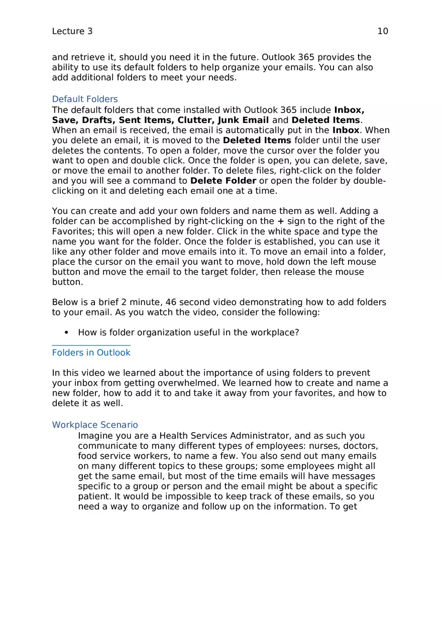 Lecture 3 - Microsoft Outlook - Page 18