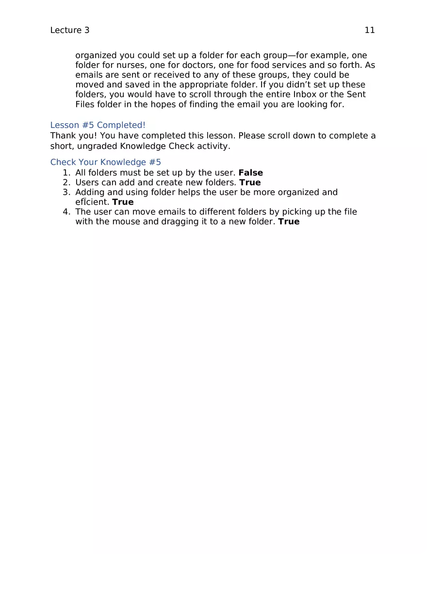 Lecture 3 - Microsoft Outlook - Page 3