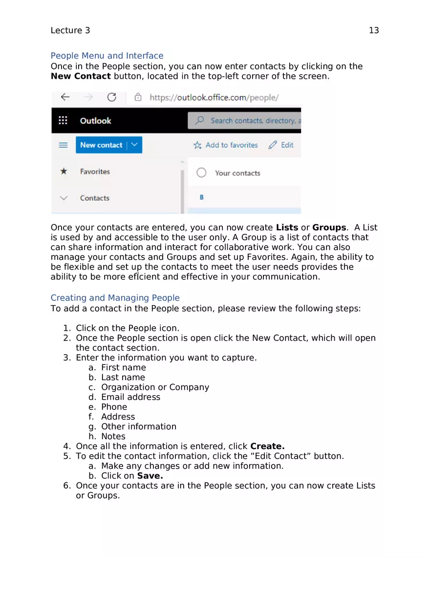 Lecture 3 - Microsoft Outlook - Page 5