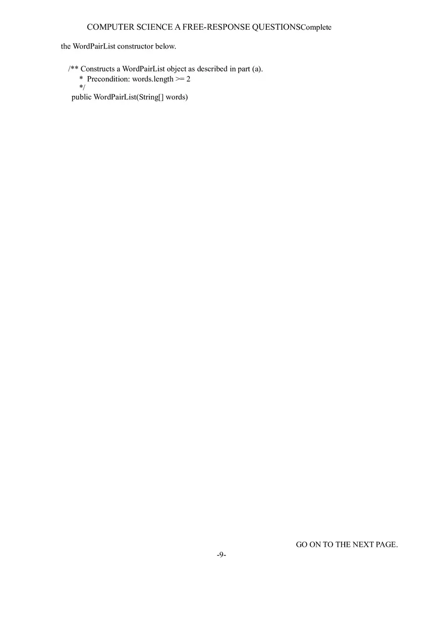 Computer Science a Free-Response Questions - Page 13