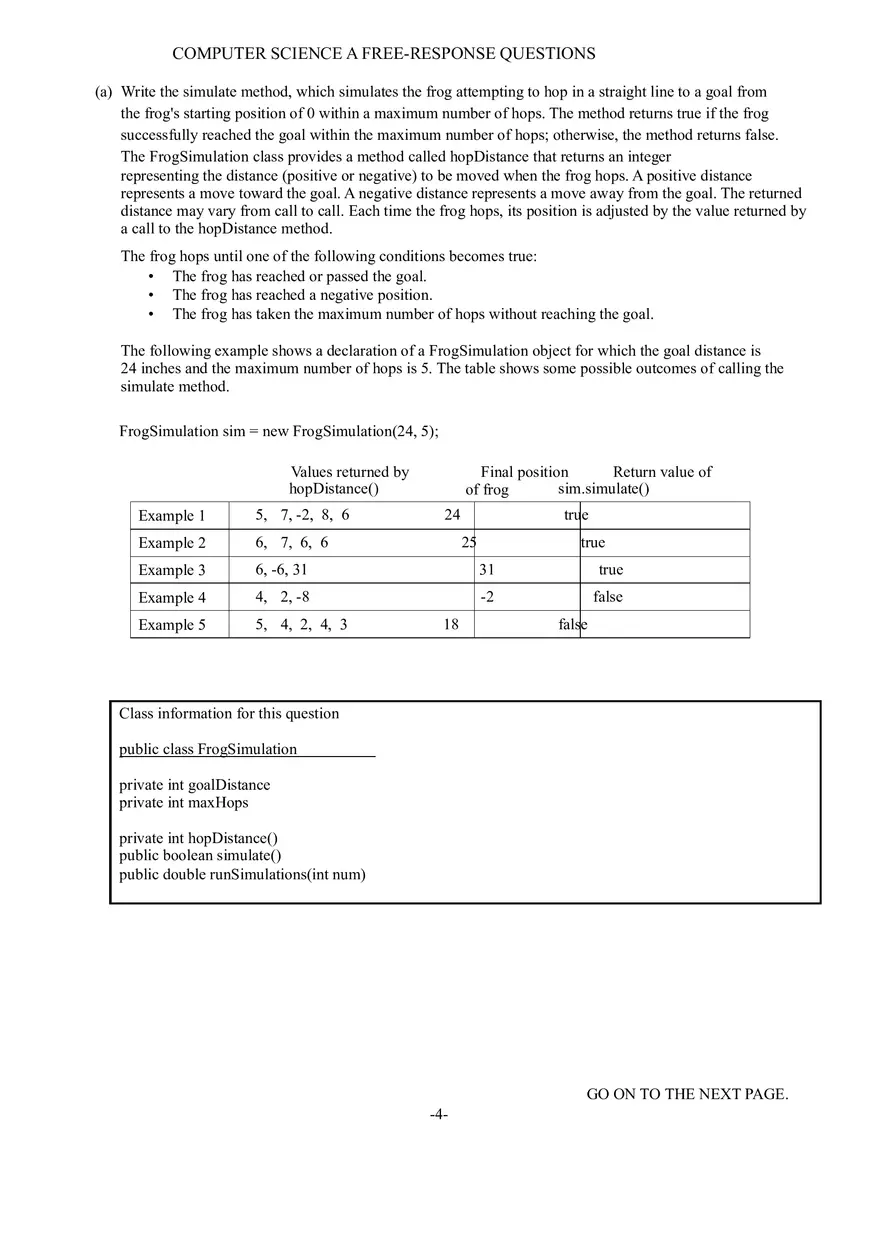 Computer Science a Free-Response Questions - Page 2