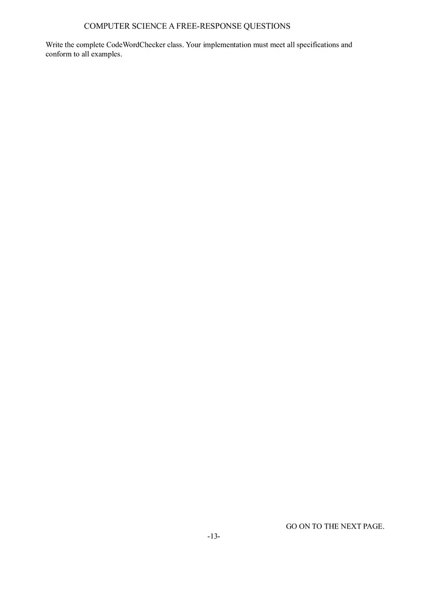 Computer Science a Free-Response Questions - Page 3