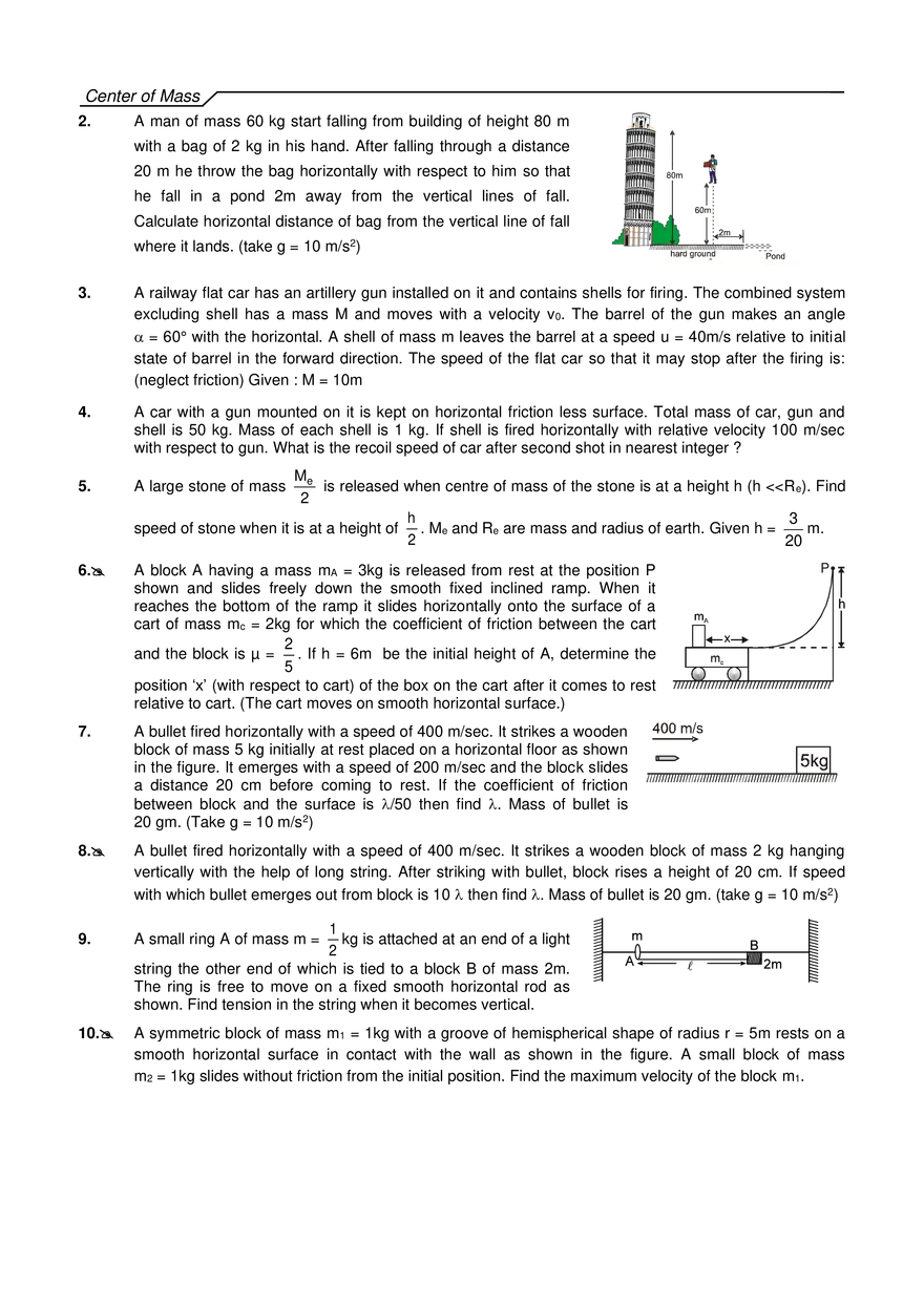 Center of Mass Exercises - Page 8