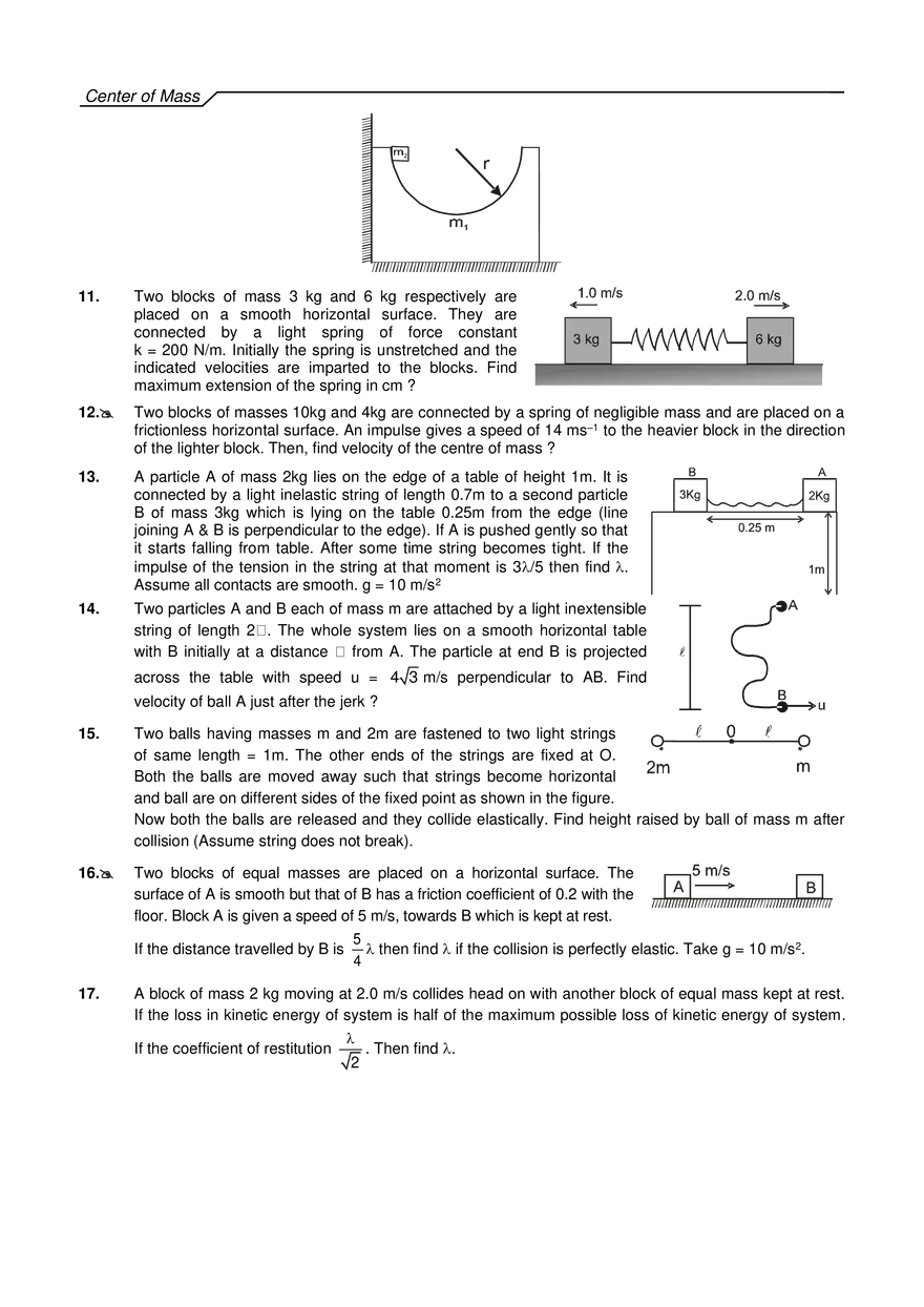 Center of Mass Exercises - Page 9
