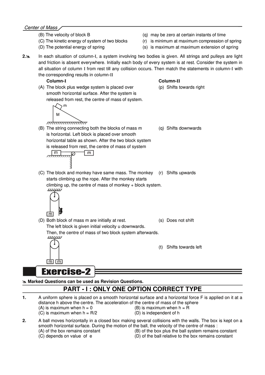 Center of Mass Exercises - Page 3