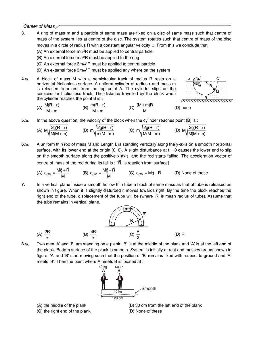 Center of Mass Exercises - Page 4