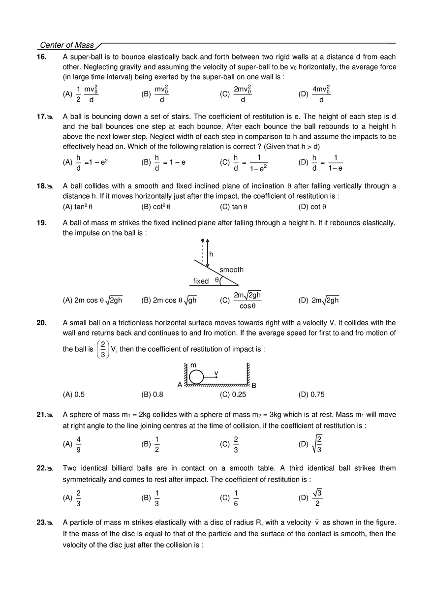 Center of Mass Exercises - Page 6