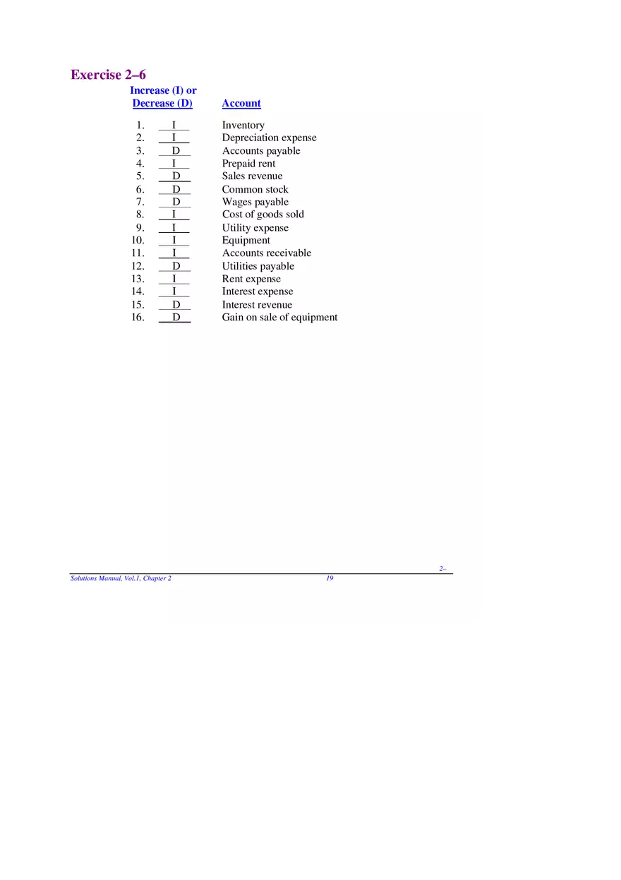 Chapter 2 Review of the Accounting Process Exercises 2–6 - Page 1