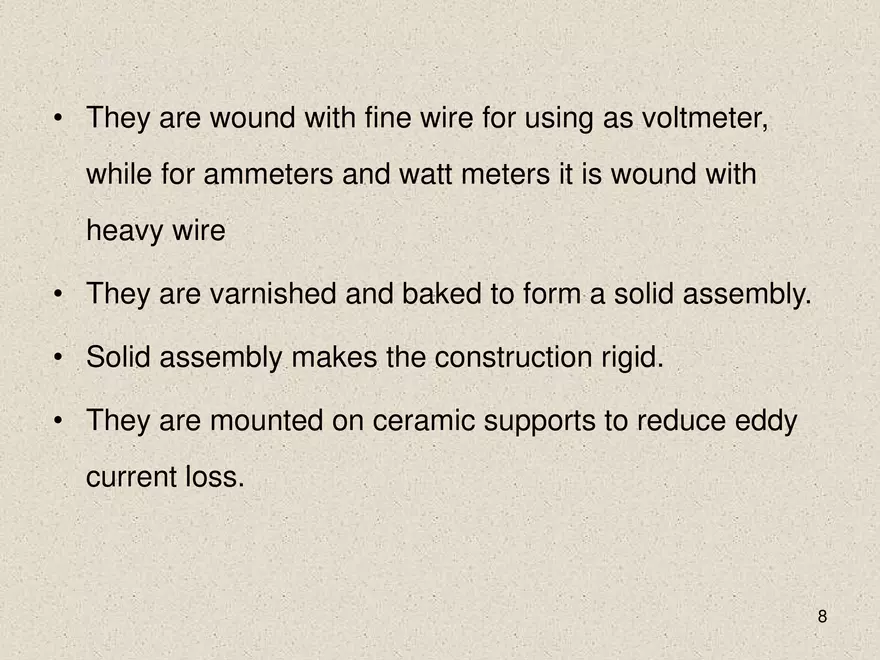 Construction of Electrodynamometer Type Instrument - Page 17