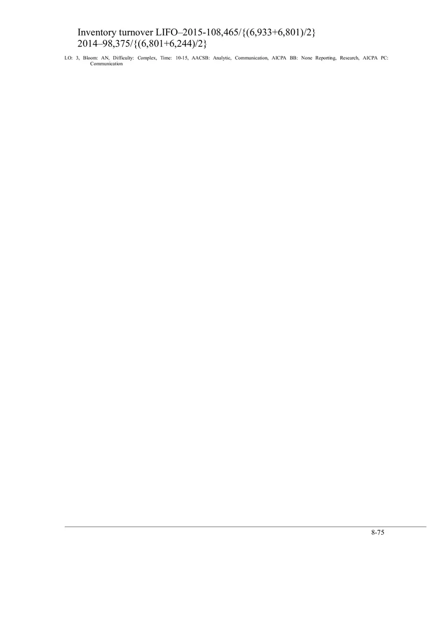 Ch. 8 Valuation of Inventories  A Cost - Basis Approach Financial Statement Analysis Case 3 - Page 2