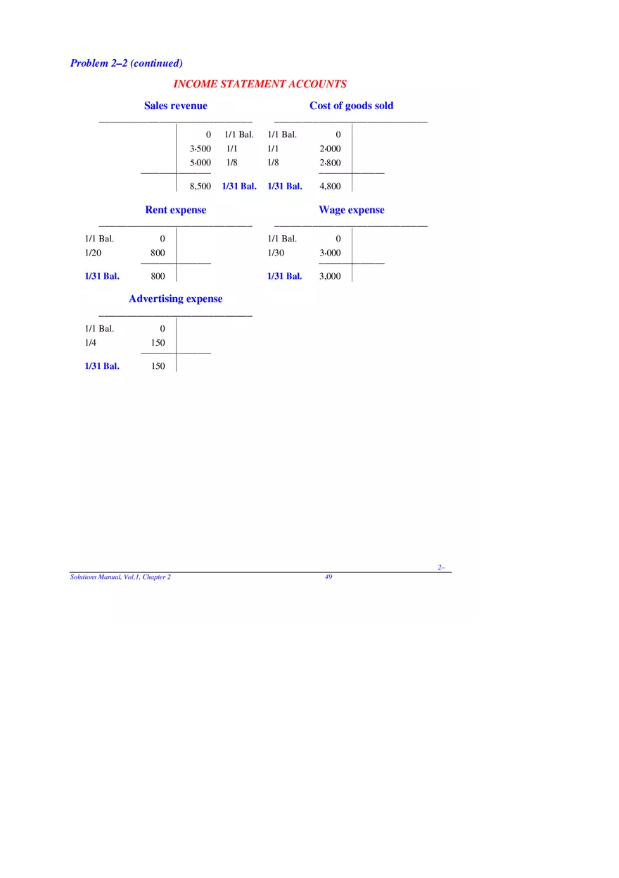 Chapter 2 Review of the Accounting Process Problem 2–2 - Page 3