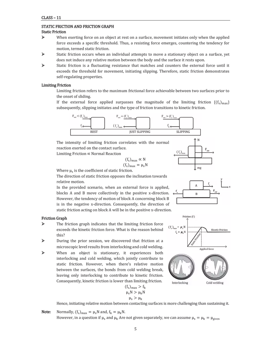 Static Friction and Friction Graph - Page 1