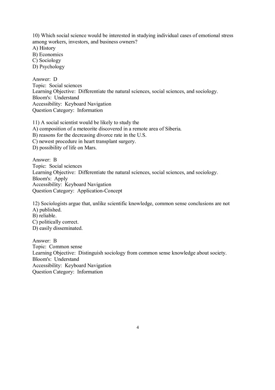 Chapter 01 Understanding Sociology Answers 1 - Page 4