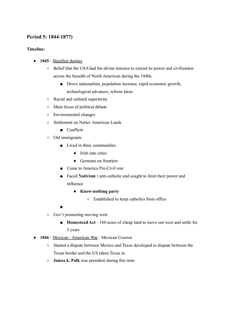 U.S. History Period 5  1844-1877 - Page 1