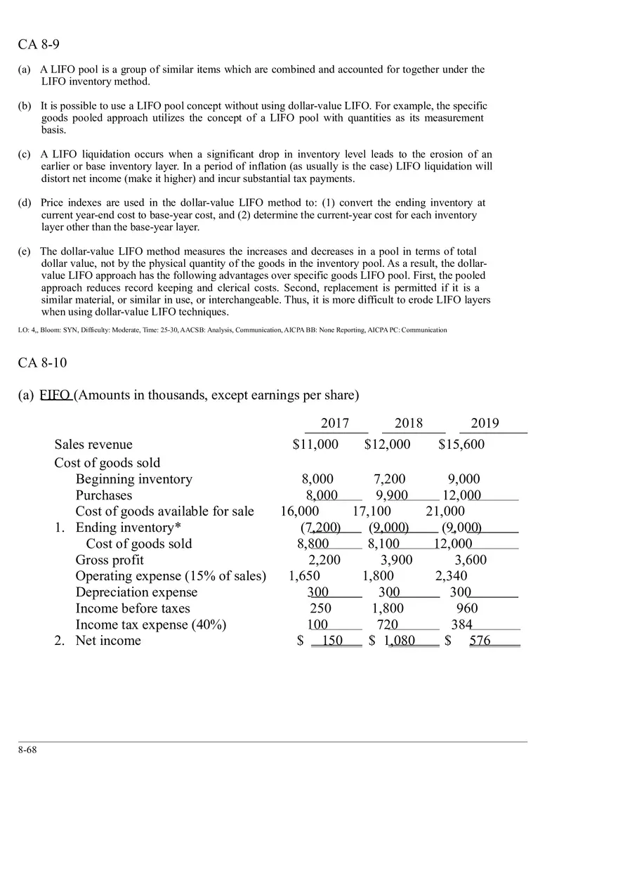 Ch. 8 Valuation of Inventories  A Cost - Basis Approach Solutions to Concepts for Analysis - Page 7