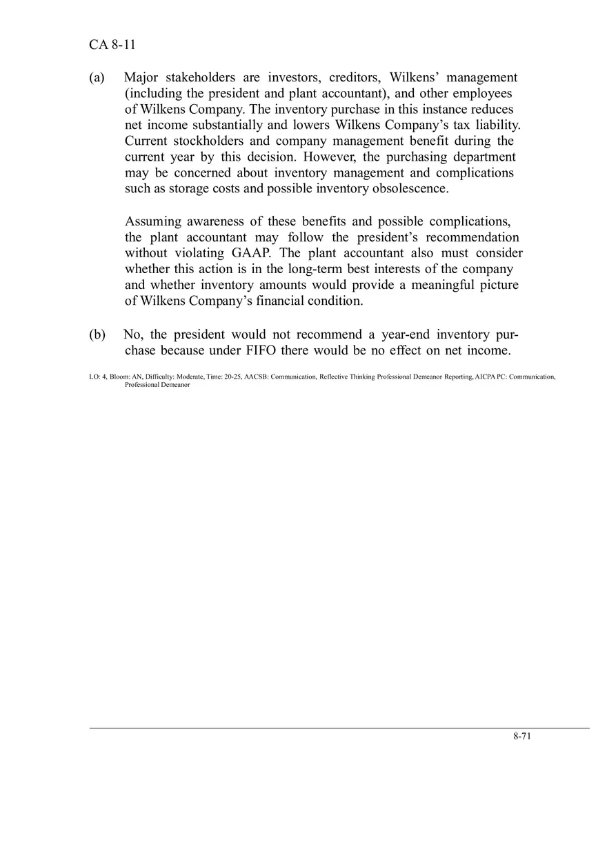 Ch. 8 Valuation of Inventories  A Cost - Basis Approach Solutions to Concepts for Analysis - Page 10
